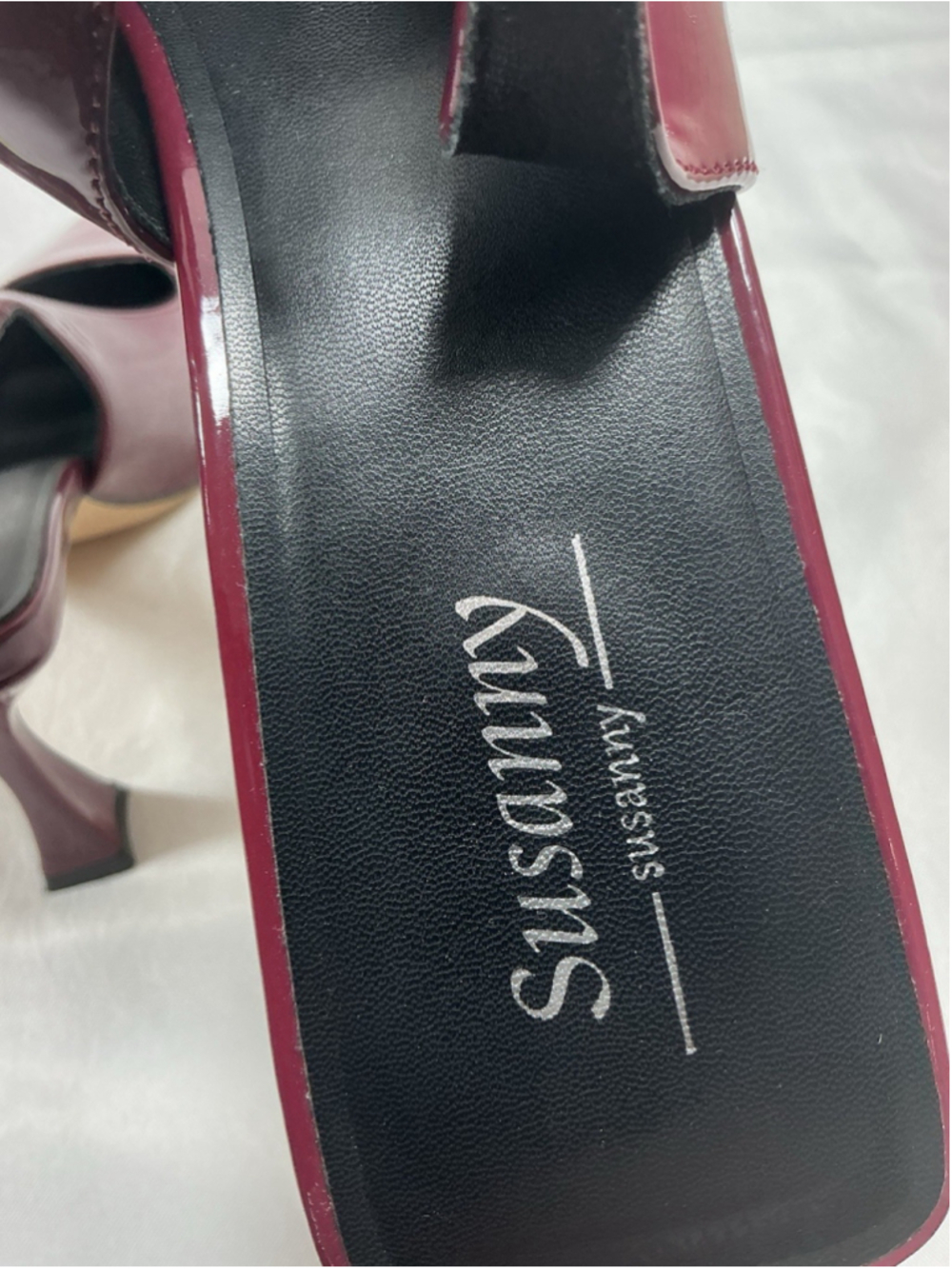 Womans Excellent Susanny Slingback Pumps Size 12 Burgandy Pointed Toe - Picture 6 of 8